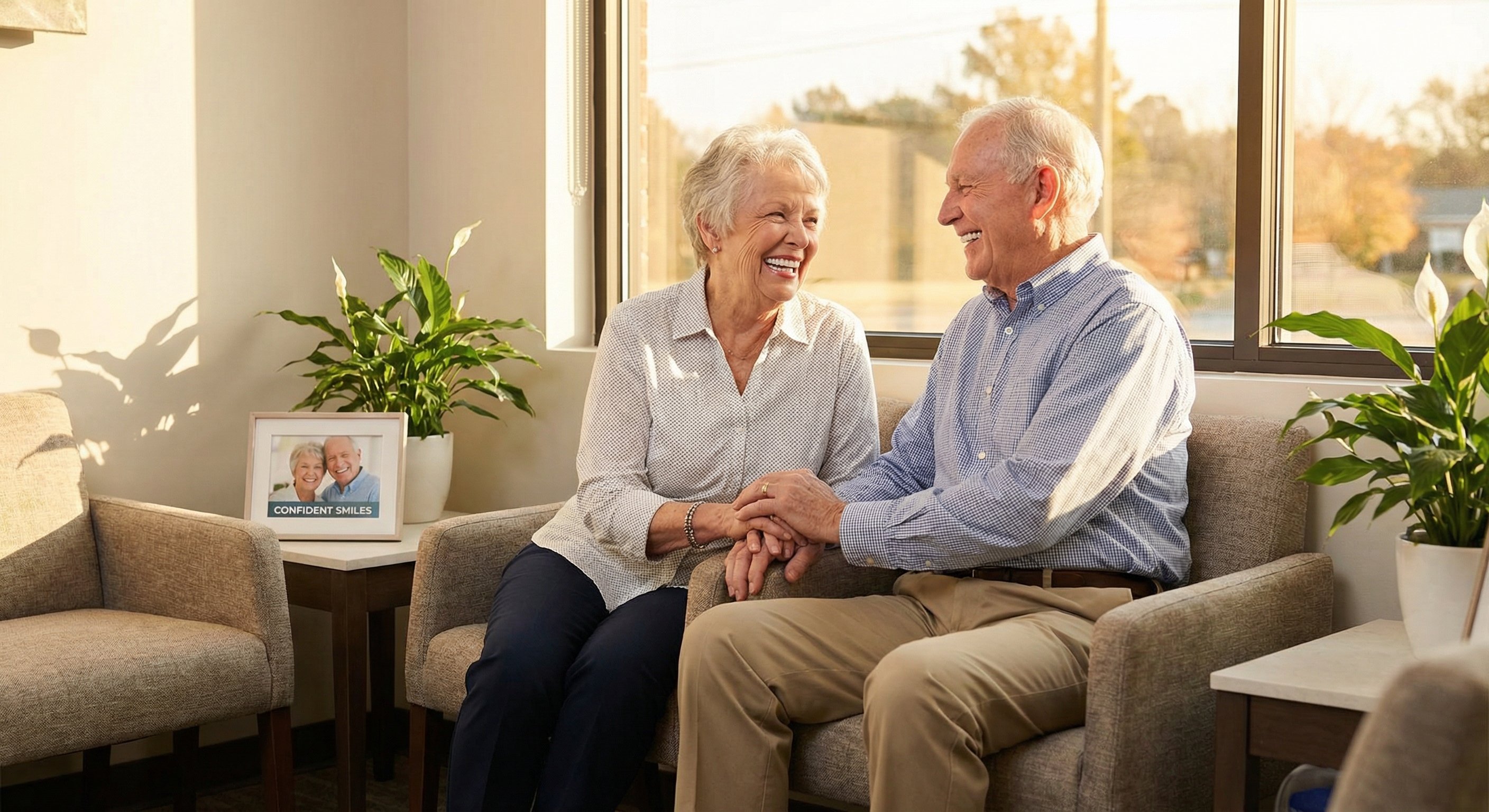 Happy couple at Dr. Hartman Dentistry